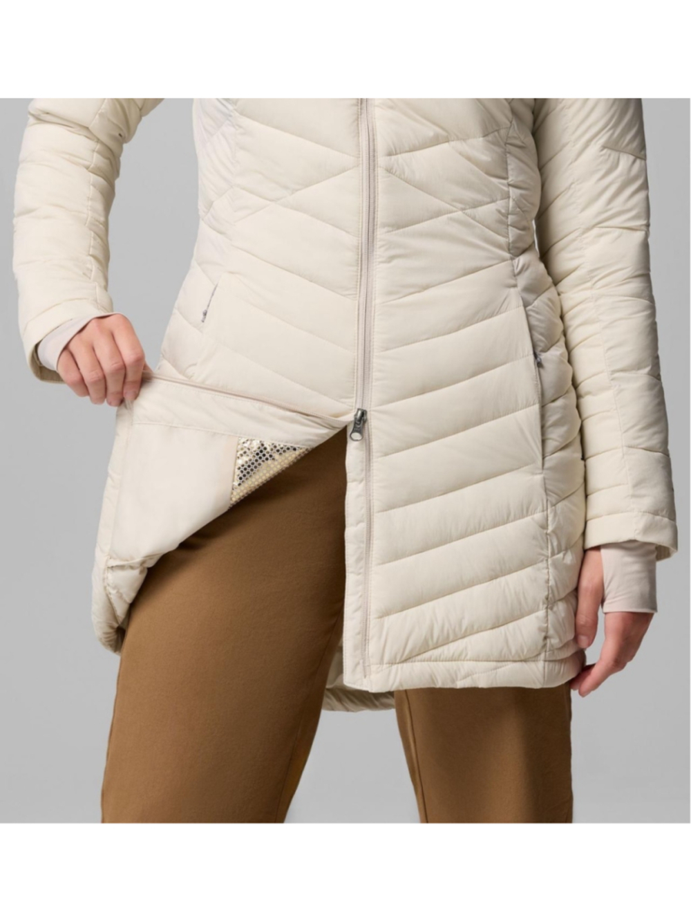 Columbia Joy Peak II Mid Hooded Jacket Womens XXL Ivory Omni-Heat NWT - Picture 9 of 9